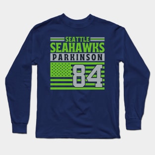 Seattle Seahawks Parkinson 84 American Flag Football Long Sleeve T-Shirt